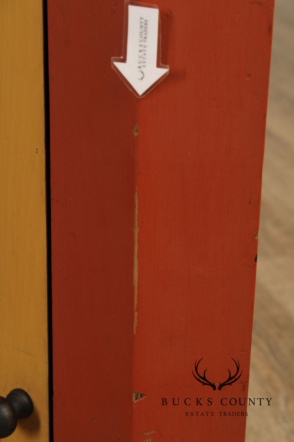 Pair Of Handcrafted Folk Art Painted Pine Corner Cabinets