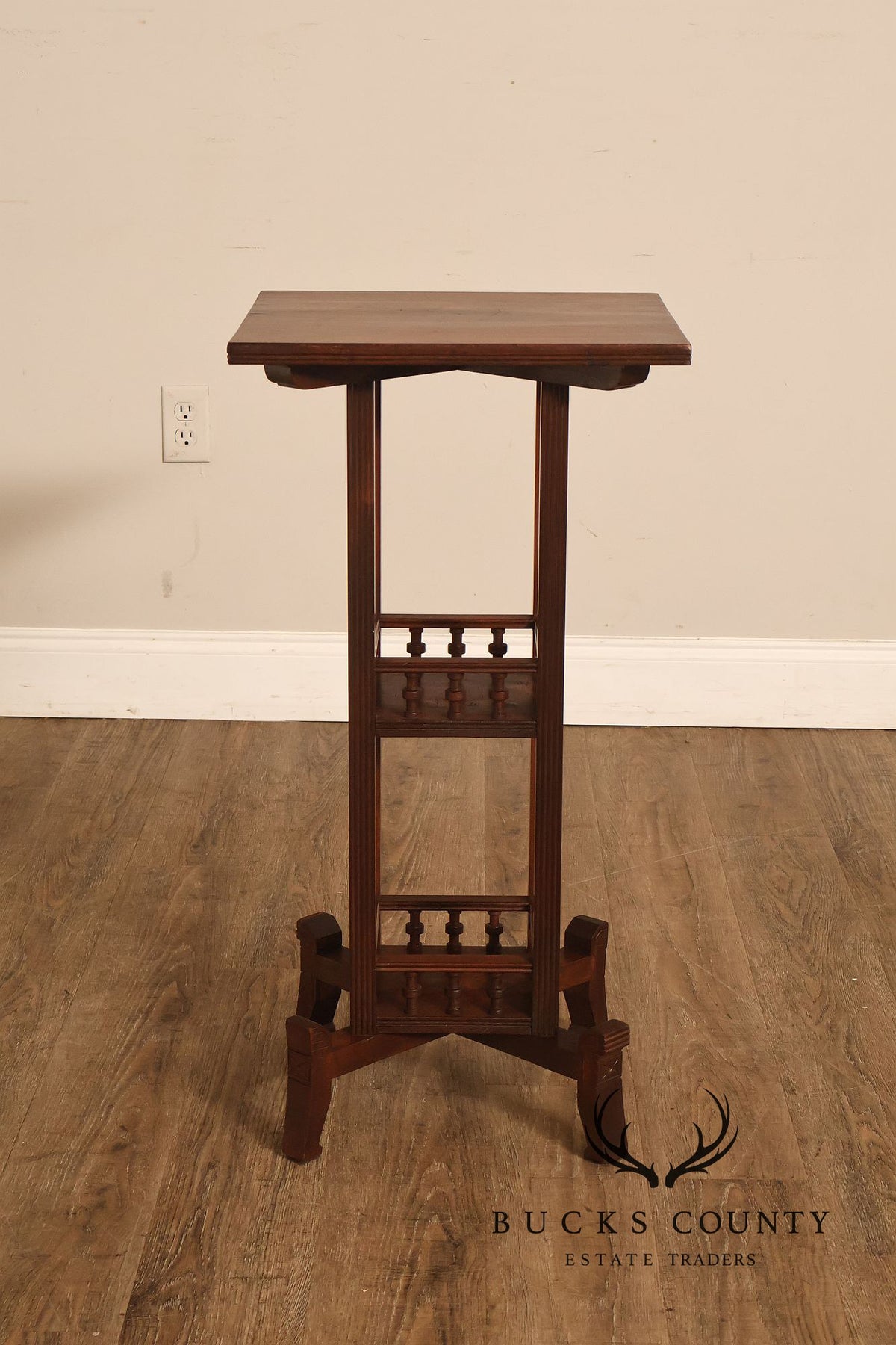 Victorian Eastlake Carved Walnut Plant Stand