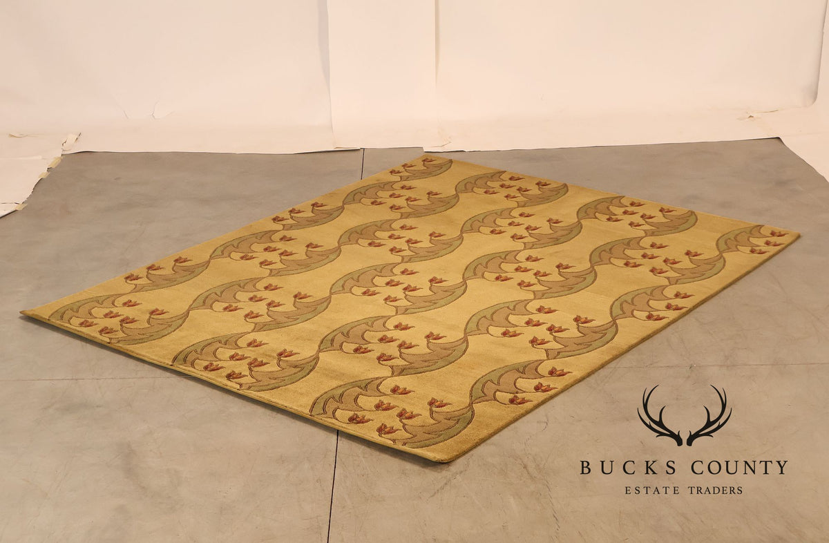 Stickley Designer Rugs Wool Area Rug Tulip Pattern 9x12