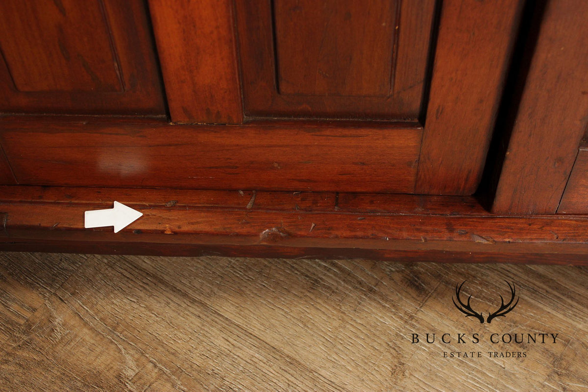 Antique Country Pine Two Door Pantry Cupboard