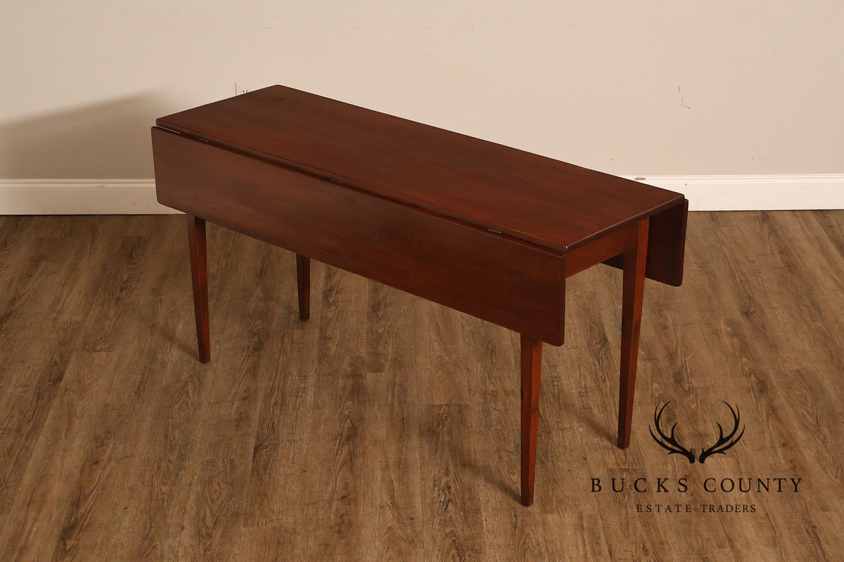 Custom Quality Farmhouse Pine Drop Leaf Harvest Dining Table