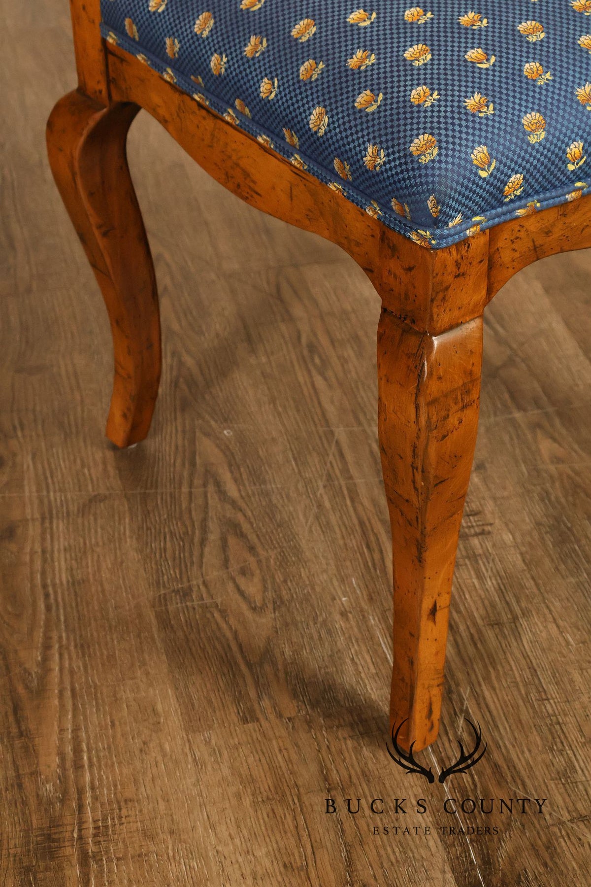 Guy Chaddock Basque Hickory Set Of Eight French Country Ladder Back Dining Chairs