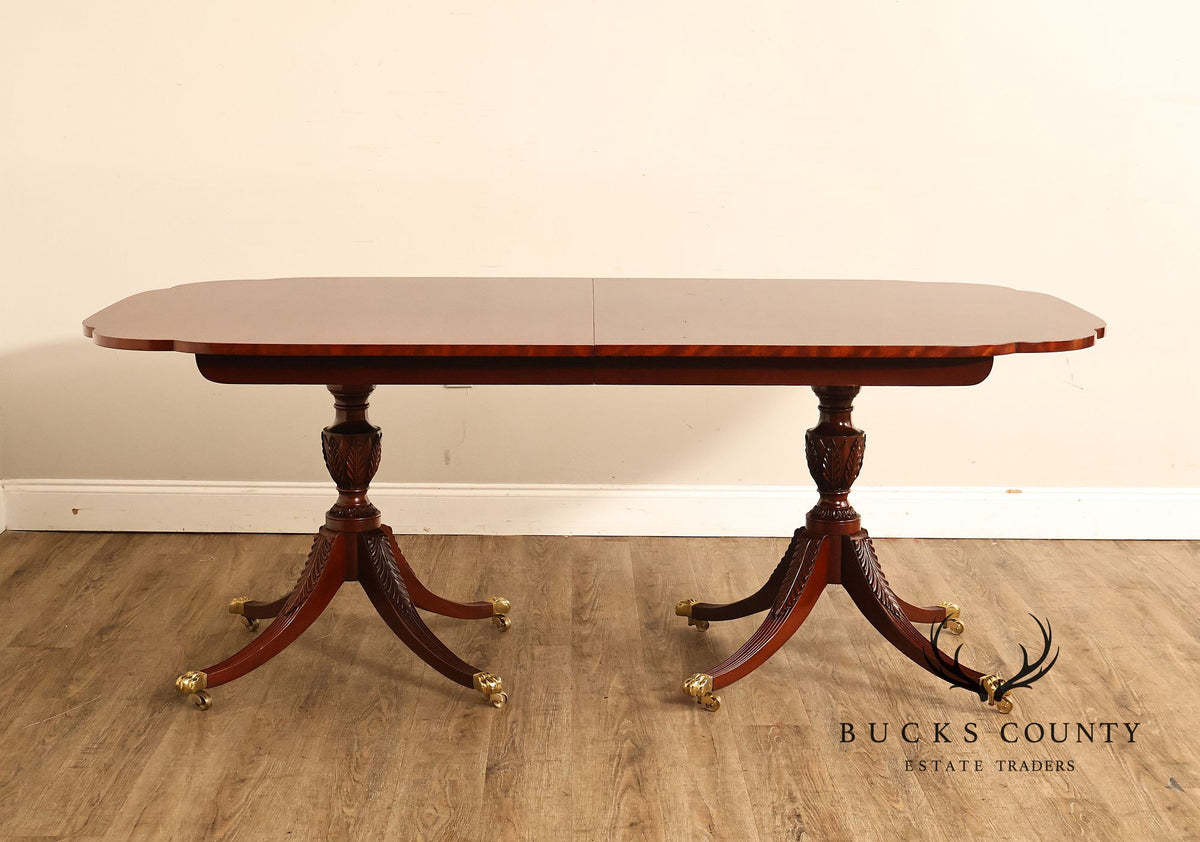 Kindel 'Winterthur' Double Pedestal Mahogany Dining Table
