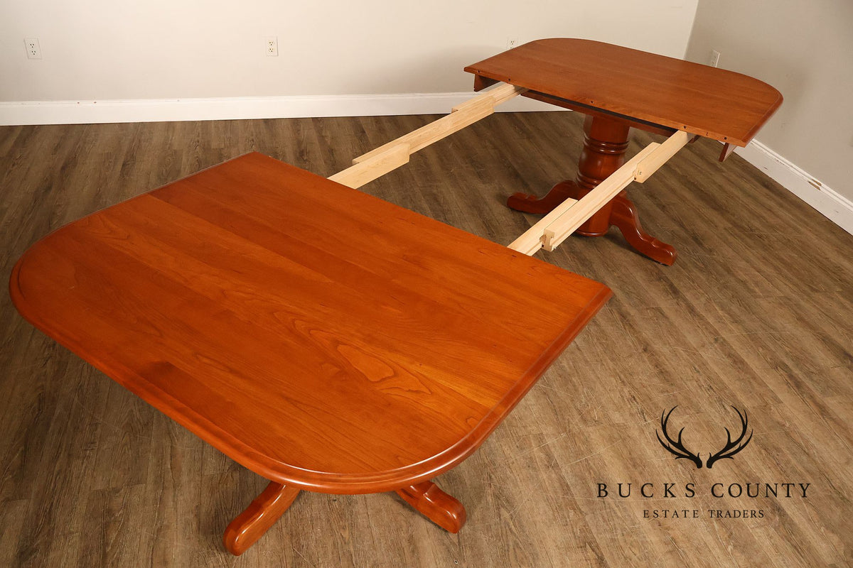 Amish Made Cherry Dining Table With Four Leaves