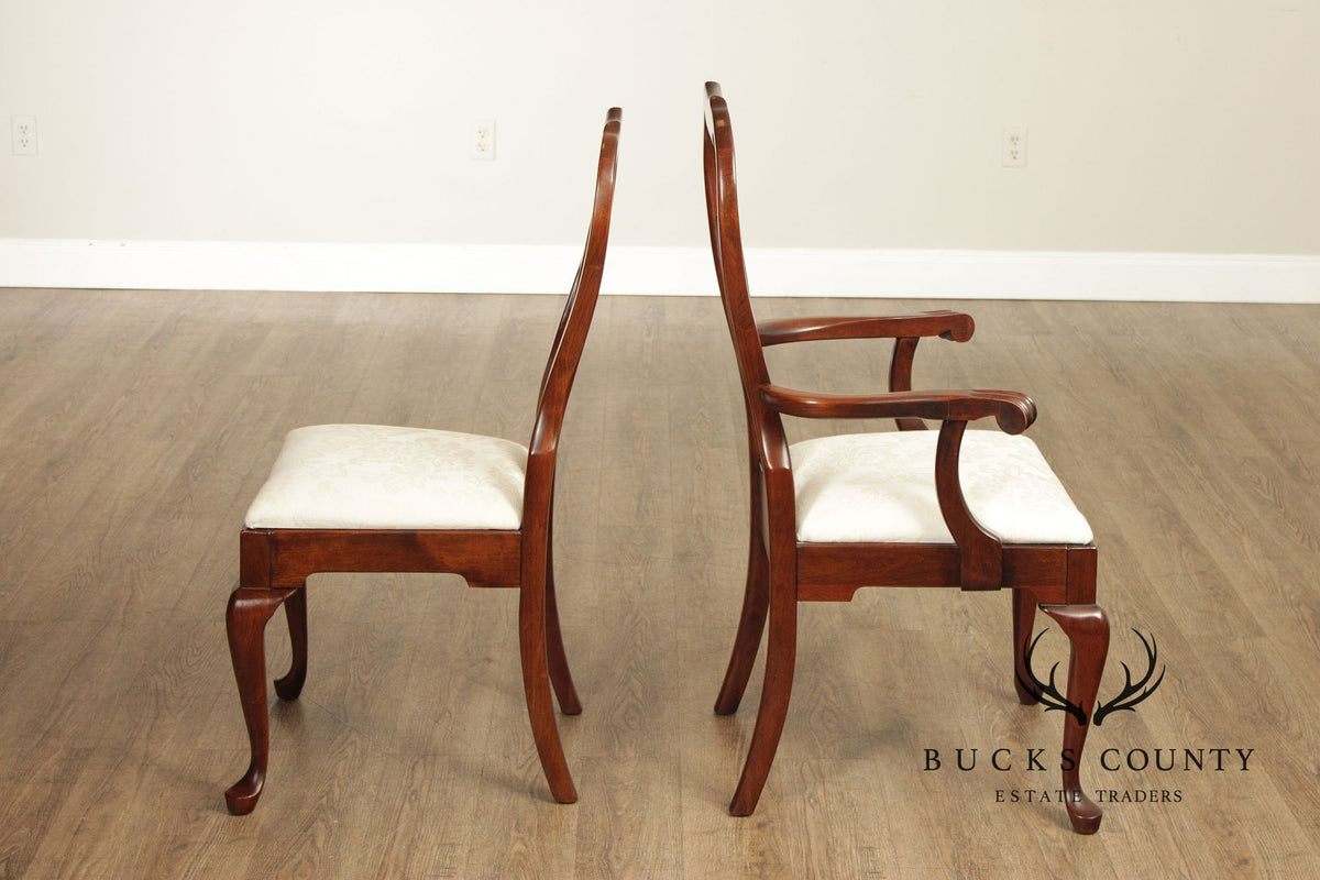 Pennsylvania House Queen Anne Style Set of Eight Cherry Dining Chairs