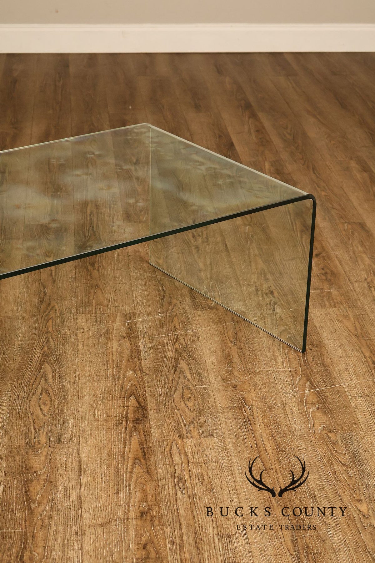 Modern Glass Waterfall Coffee Table