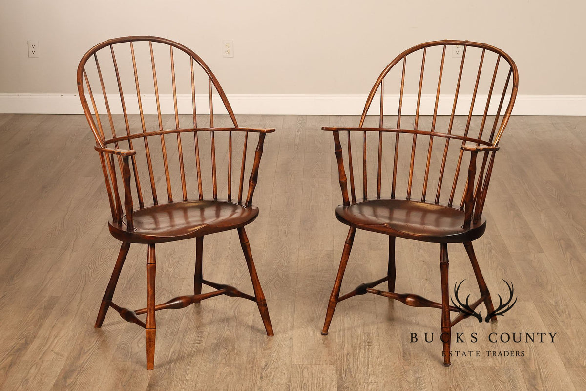 L.E. Partridge Pair of Windsor Armchairs