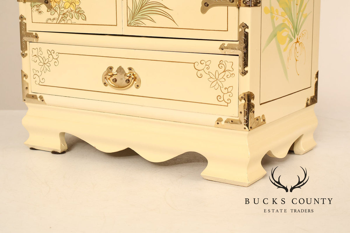 Painted Chinoiserie Style Pair Of Jewelry Chest