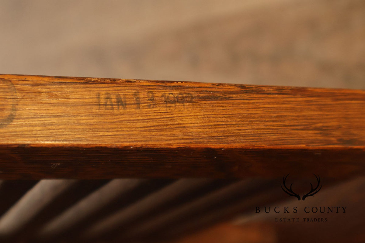 Stickley Mission Collection Oak Upholstered Bench