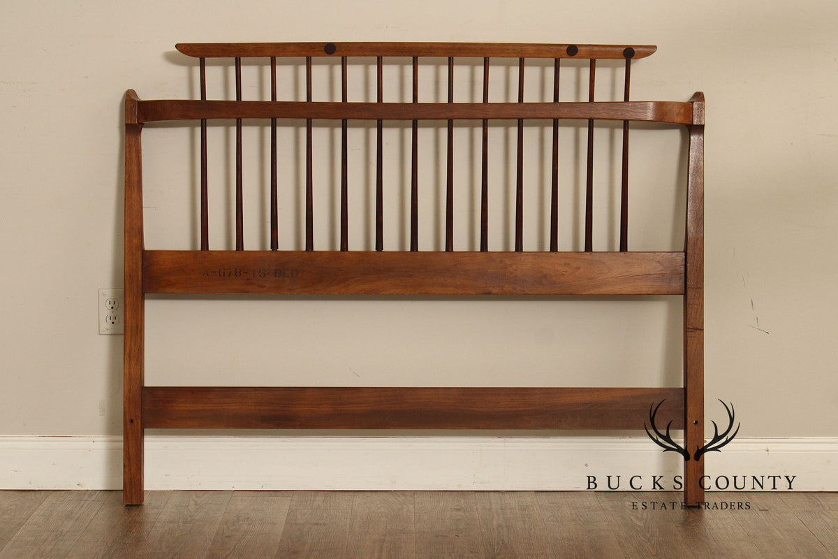 Thomasville Mid Century Modern Black Walnut Full Size Headboard