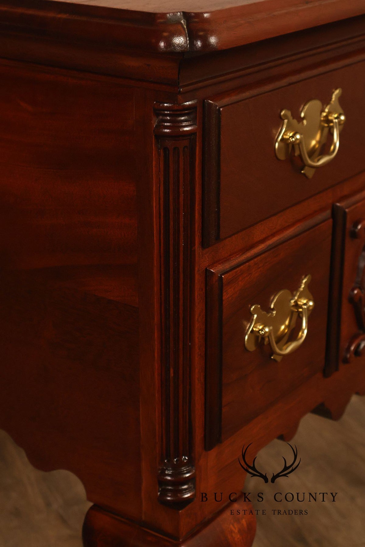 Chippendale Style Bench Made Carved Mahogany Lowboy