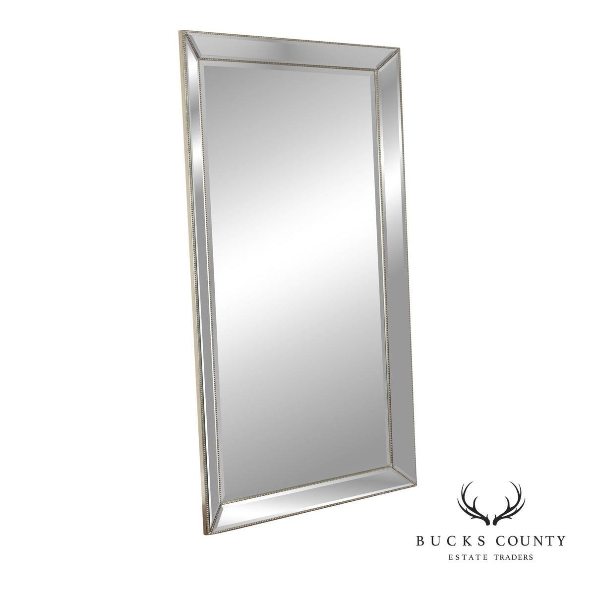Hollywood Regency Oversized Beaded Floor Mirror