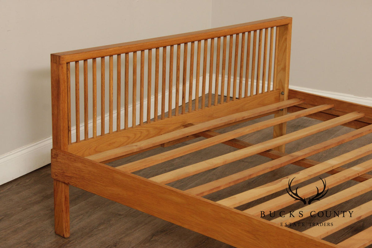 Charles Webb Mid Century Modern Queen Size Spindle Bed Frame