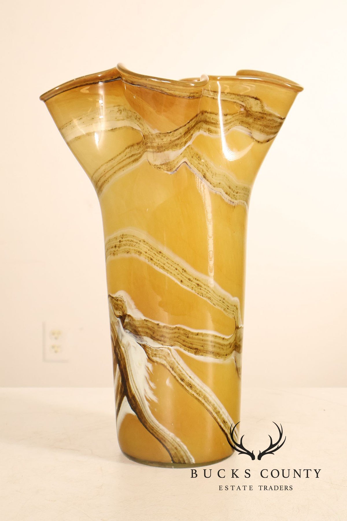 Murano Hand-Blown Glass Vase
