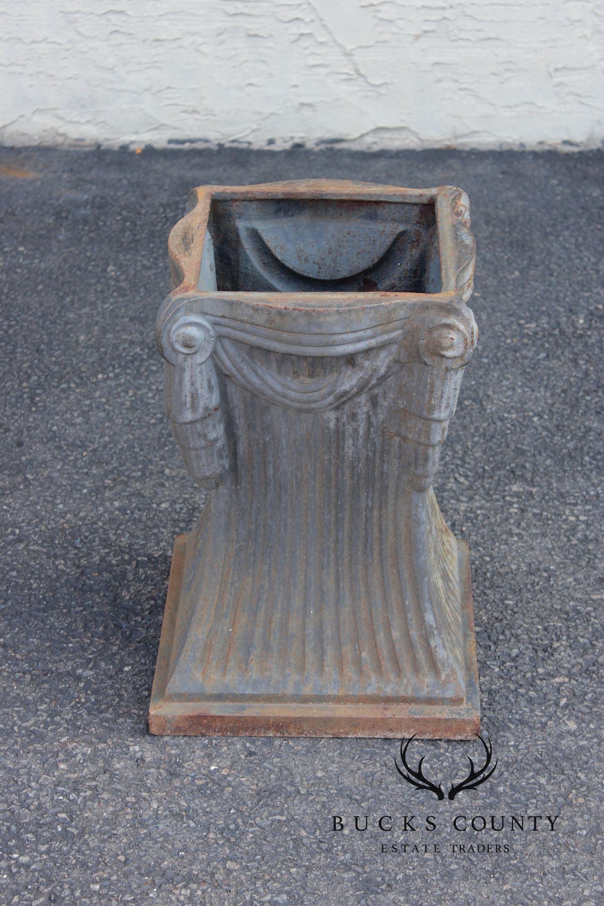 Vintage Pair of Cast Iron Garden Pedestals