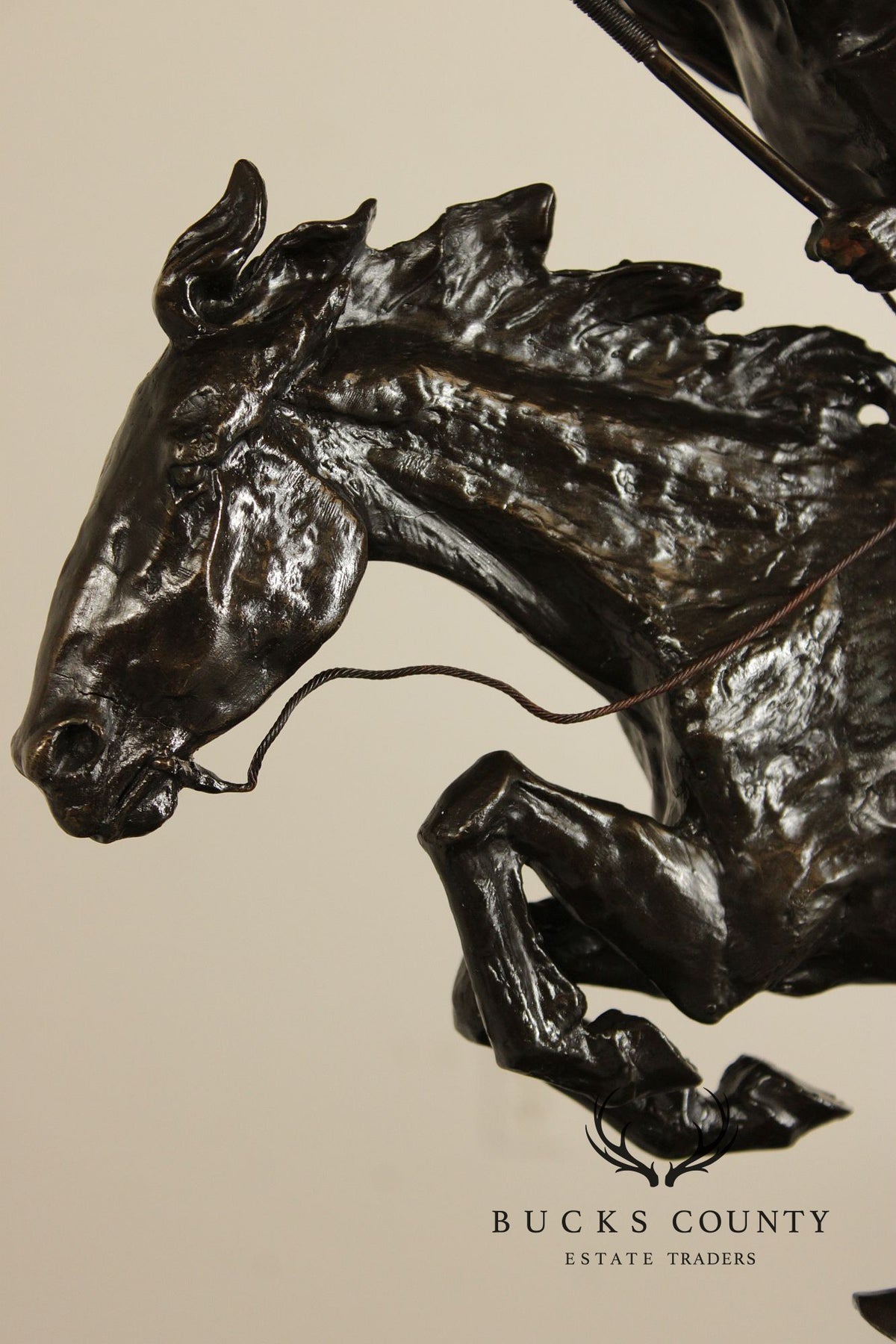 Frederic Remington 'Cheyenne' Native American Equestrian Bronze Sculpture