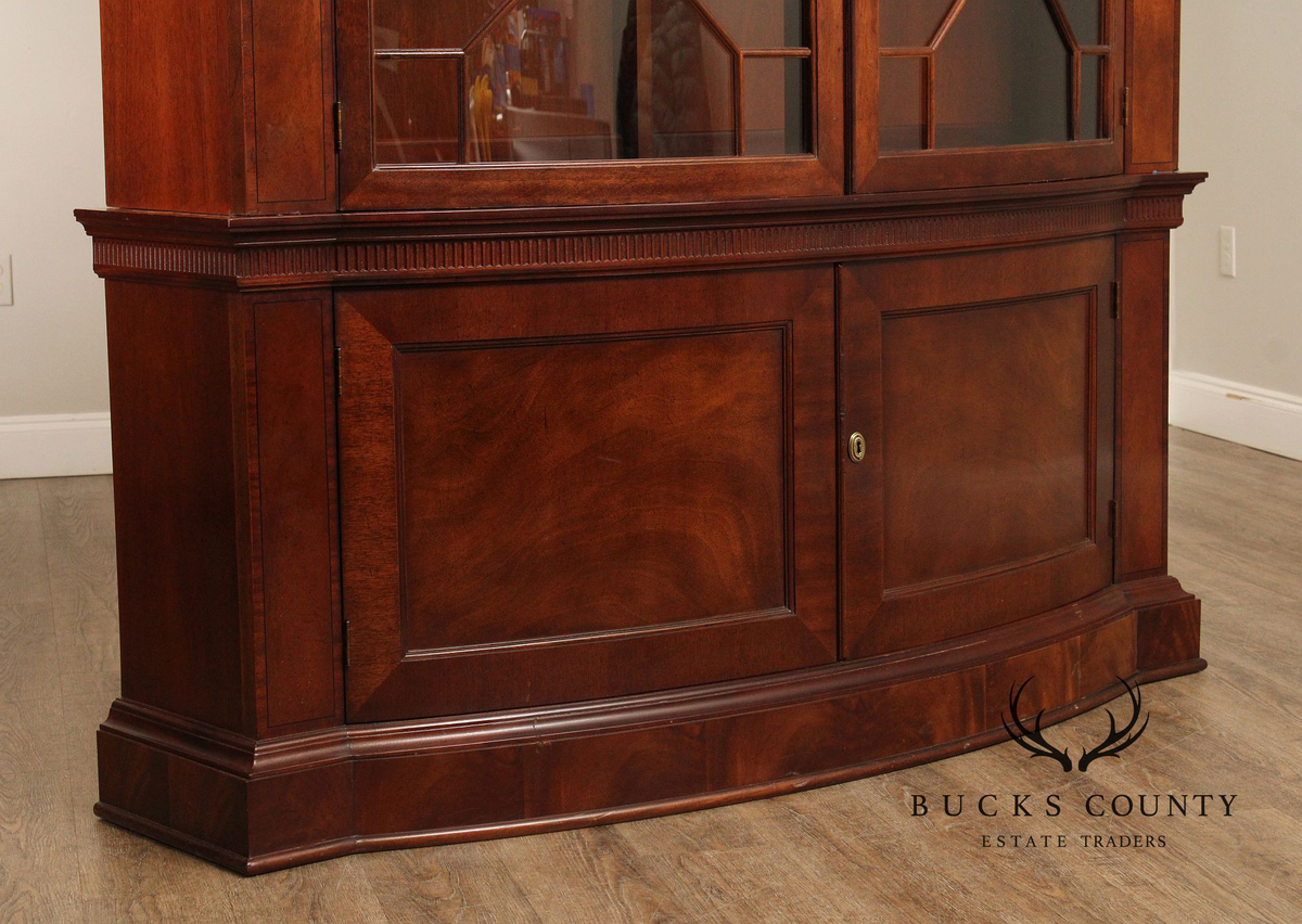 Baker Historic Charleston Collection Large Mahogany Bow Front China Cabinet