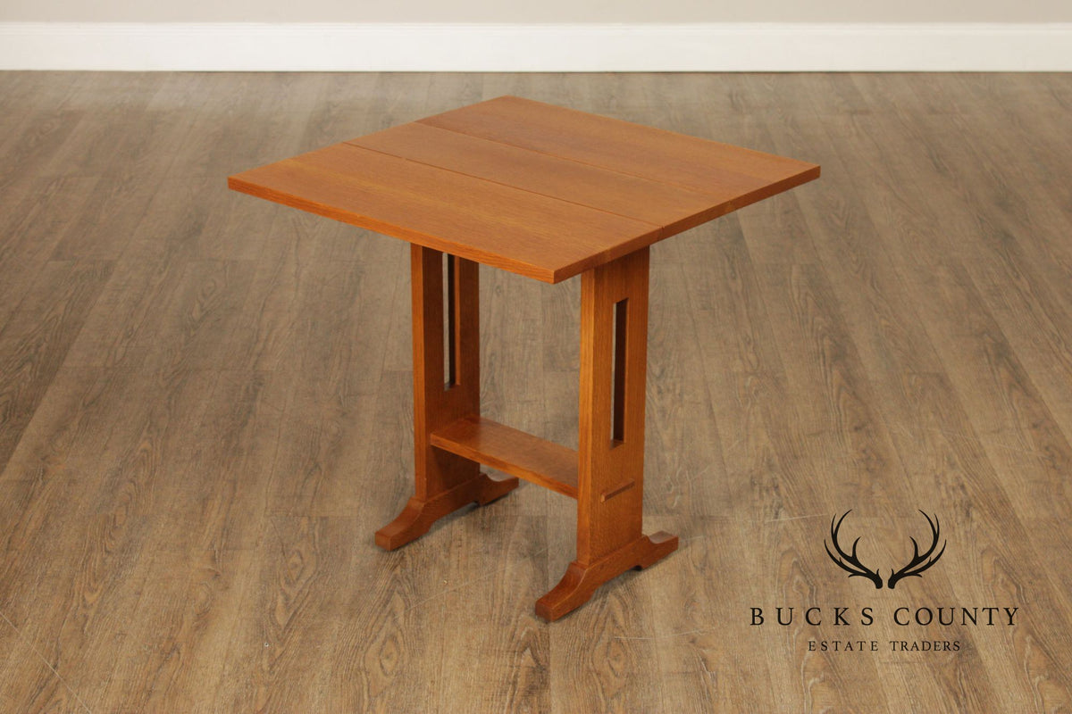 Stickley Mission Collection Oak Drop Leaf Side Table