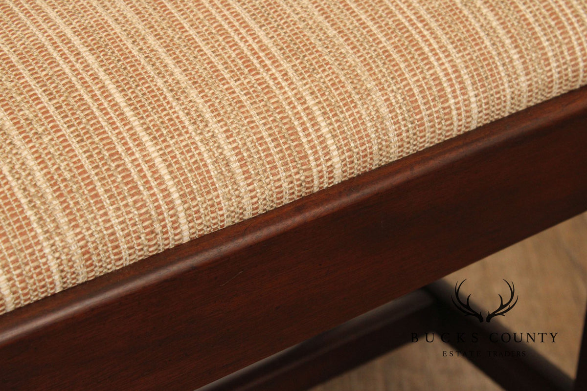 Kittinger Williamsburg Adaptation Chippendale Style Mahogany Bench