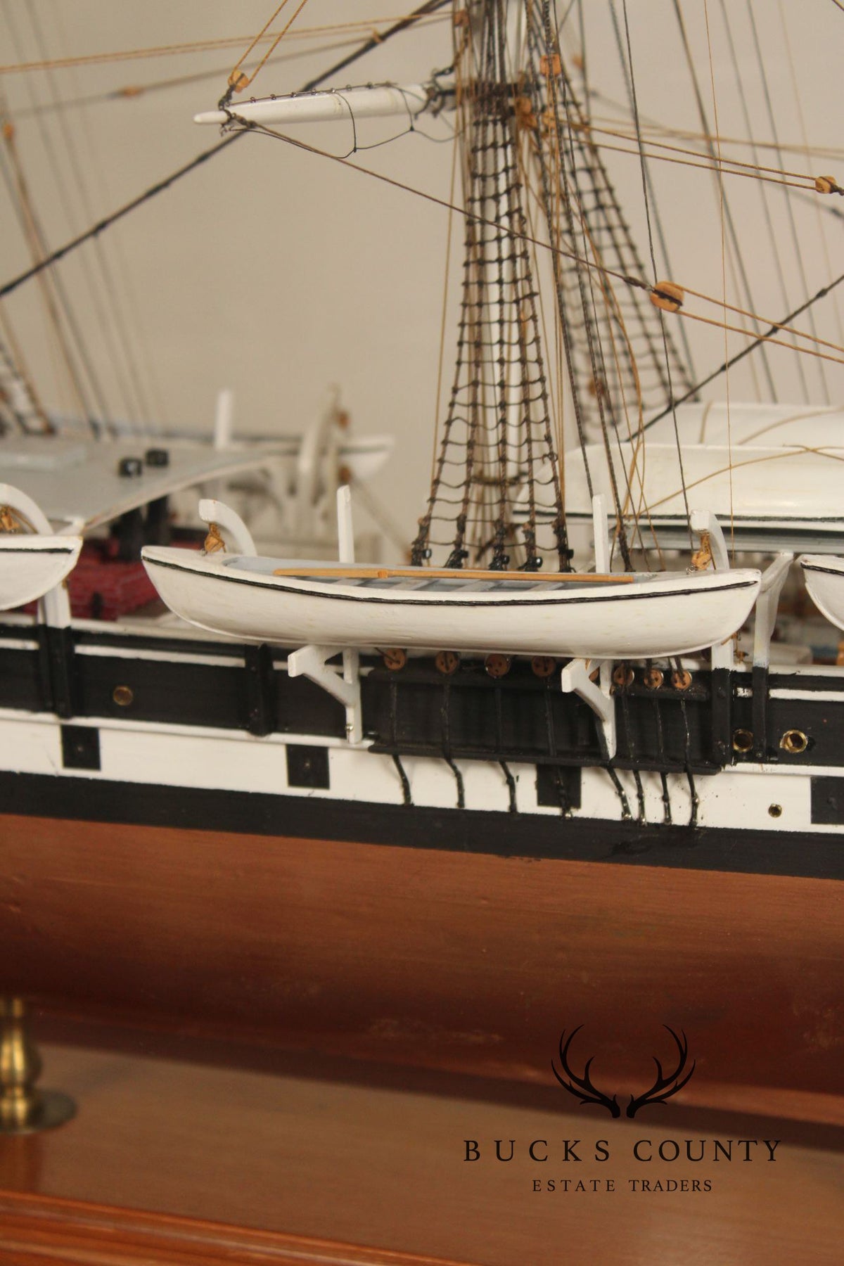 Model Ship 'Charles W. Morgan' In Wooden Display Case