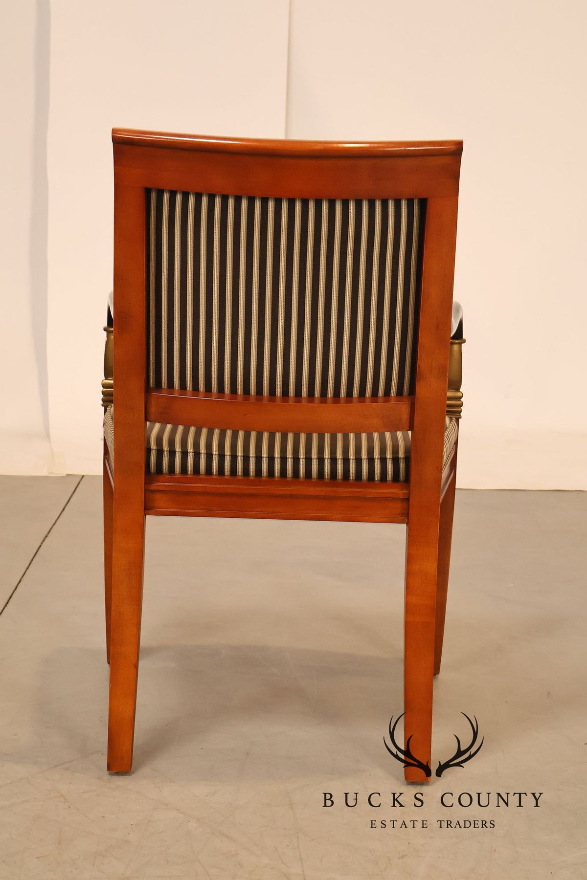 Century Furniture French Empire Style Dolphin Carved Armchair