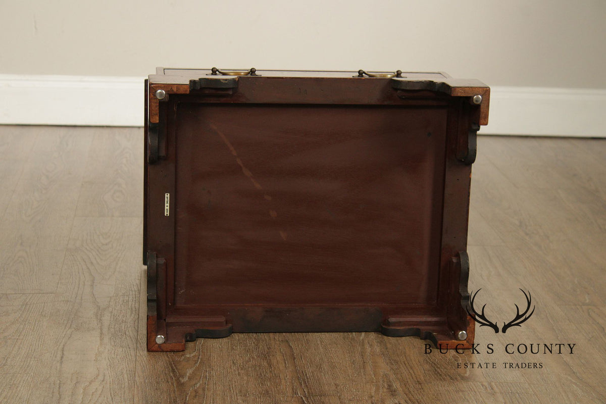 English George III Style Mahogany Three-Drawer Chest Side Table