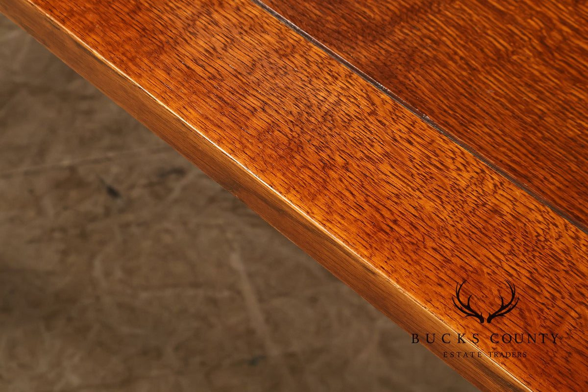 Stickley Mission Collection Oak Draw Top Extension Dining Table