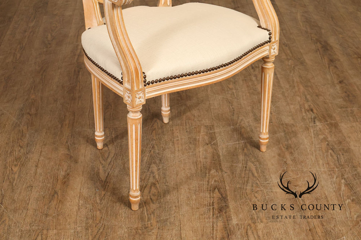 French Louis XVI Style Cane Back Armchair