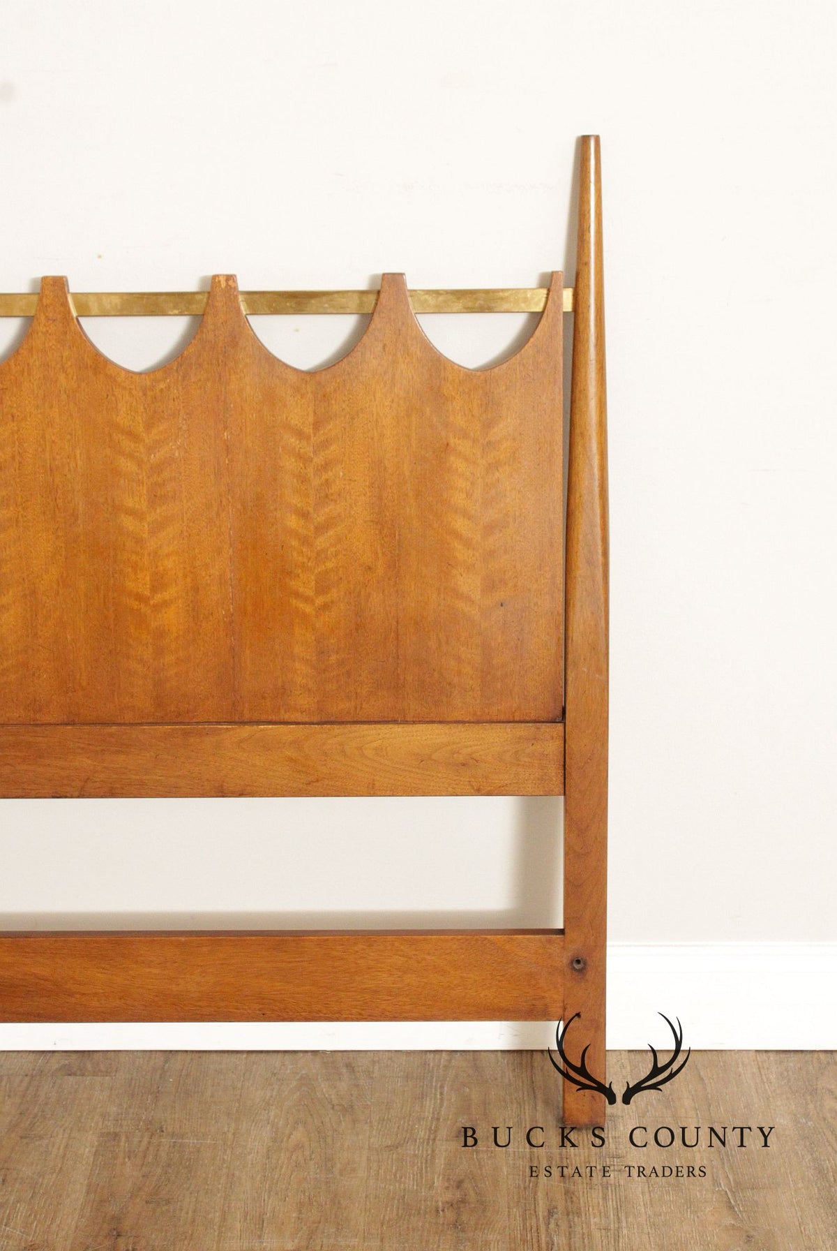 John Stuart Mid Century Modern Walnut Queen Headboard