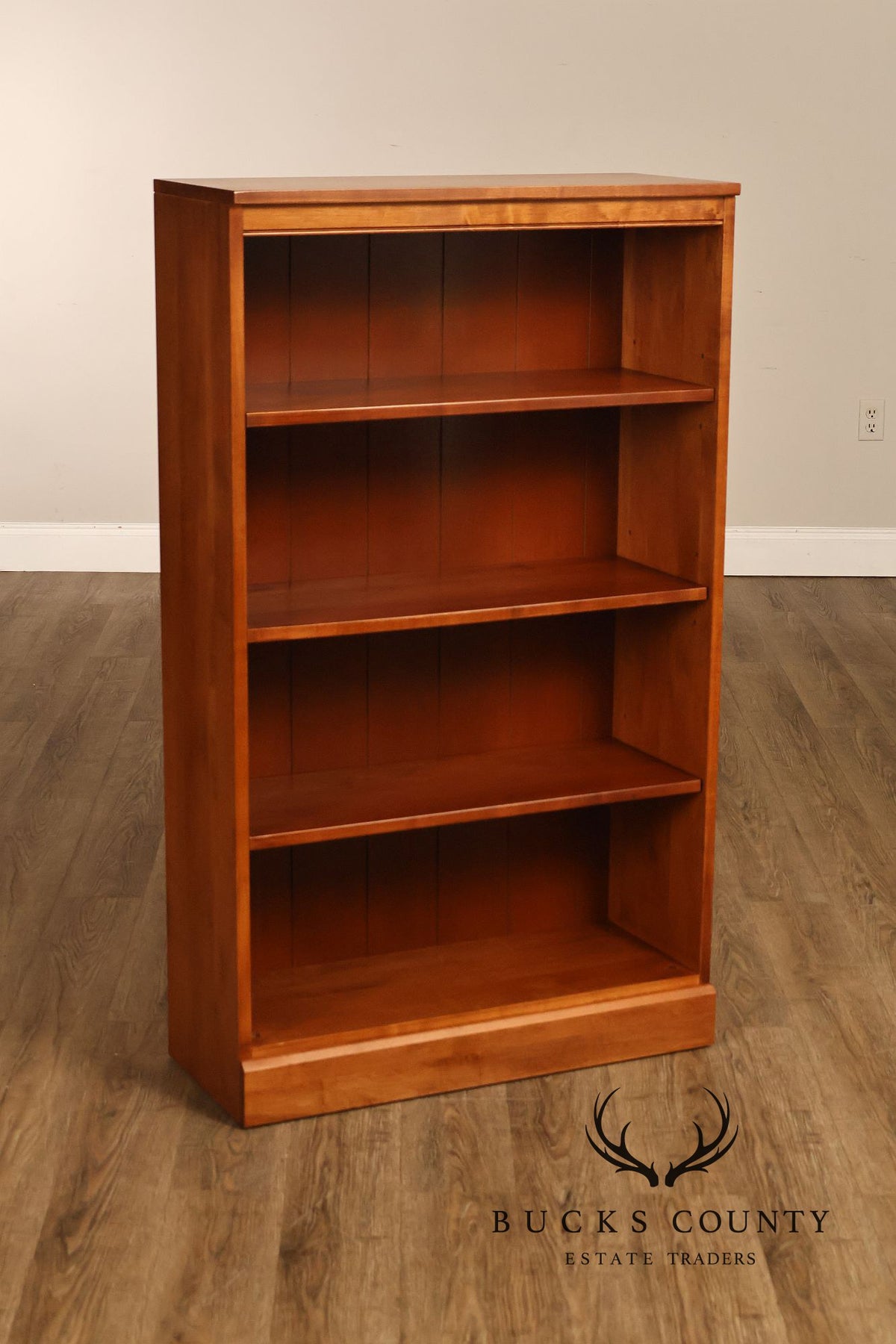 Ethan Allen 'Country Colors' Pair Of Maple Open Bookcases