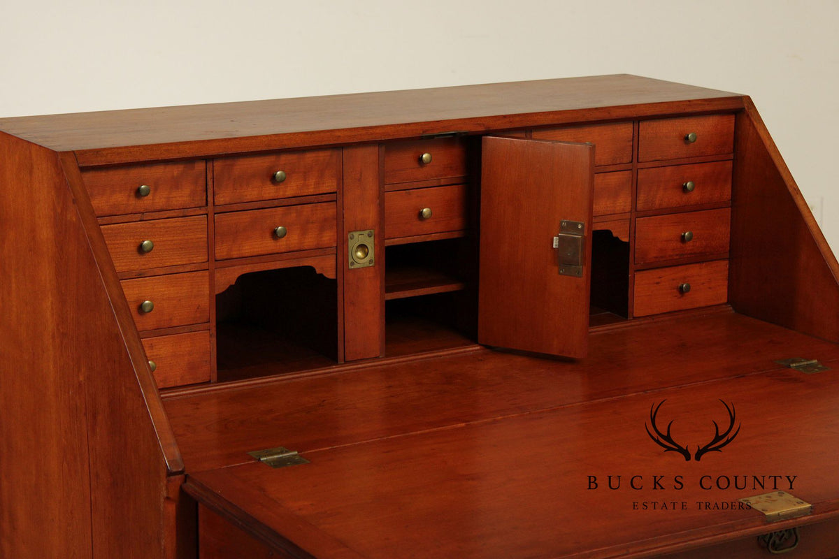 Antique Hepplewhite Style Cherry Slant Front Desk