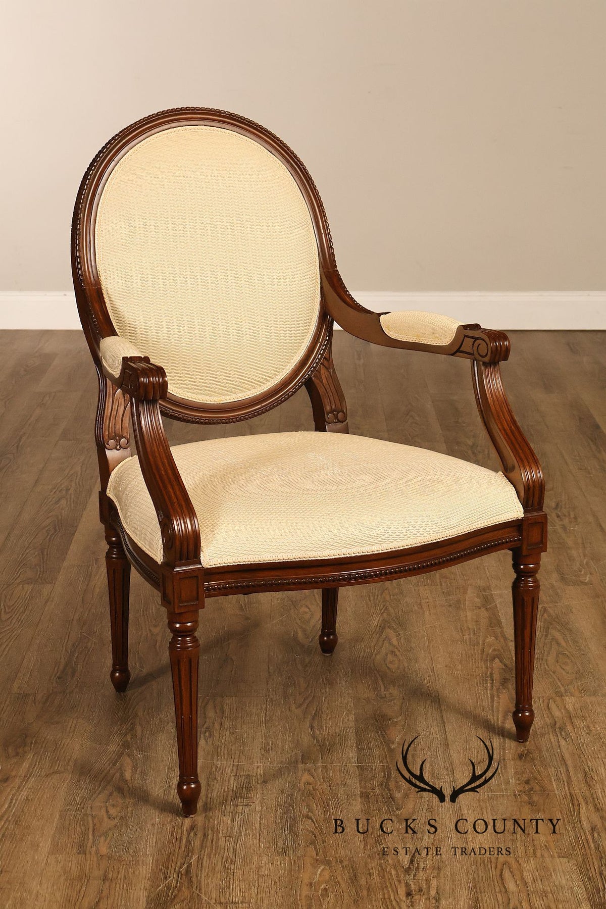 Louis XVI Style Set Of 16 Oval Back Dining Chairs