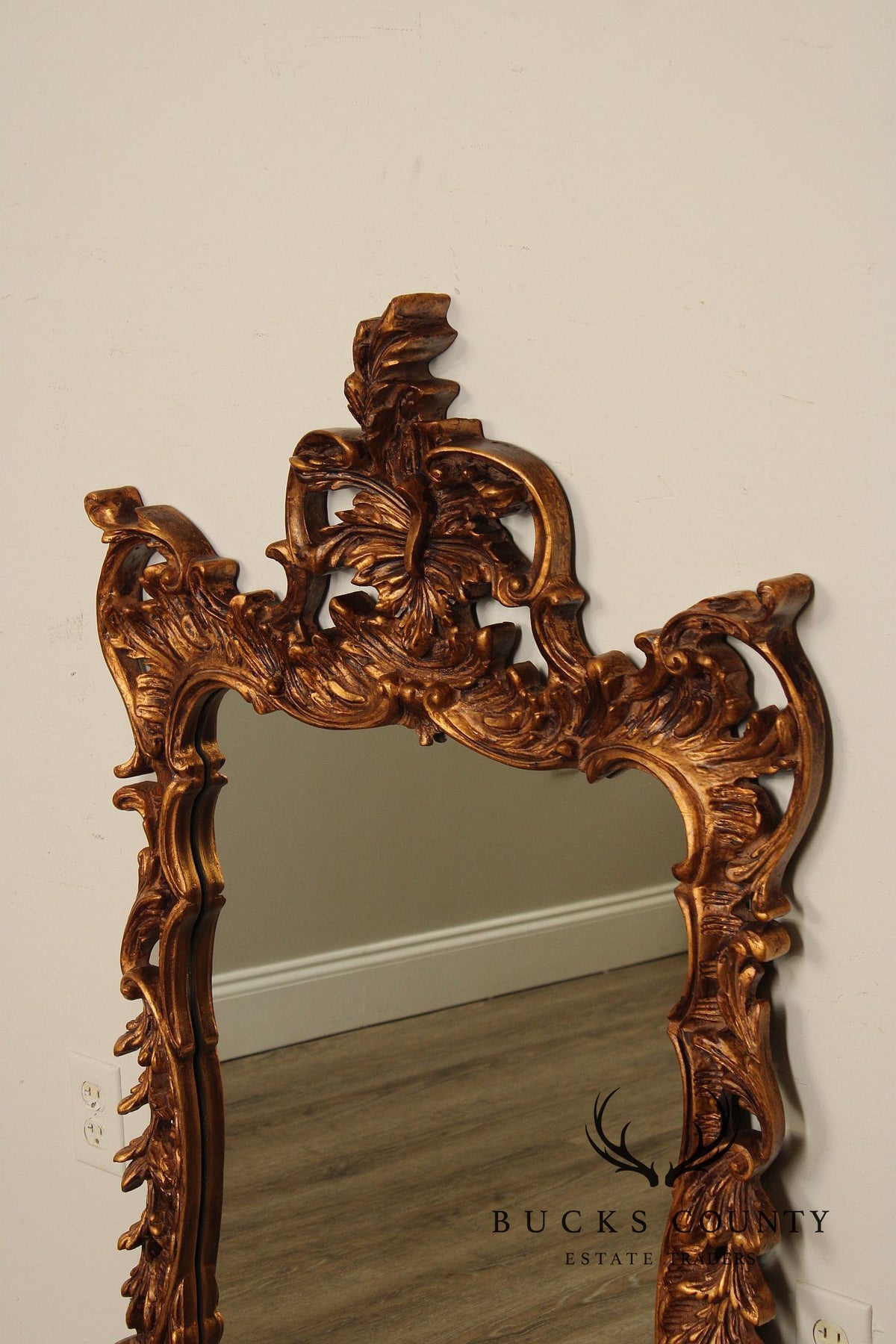John Richard Rococo Style Gilt Carved Frame Wall Mirror