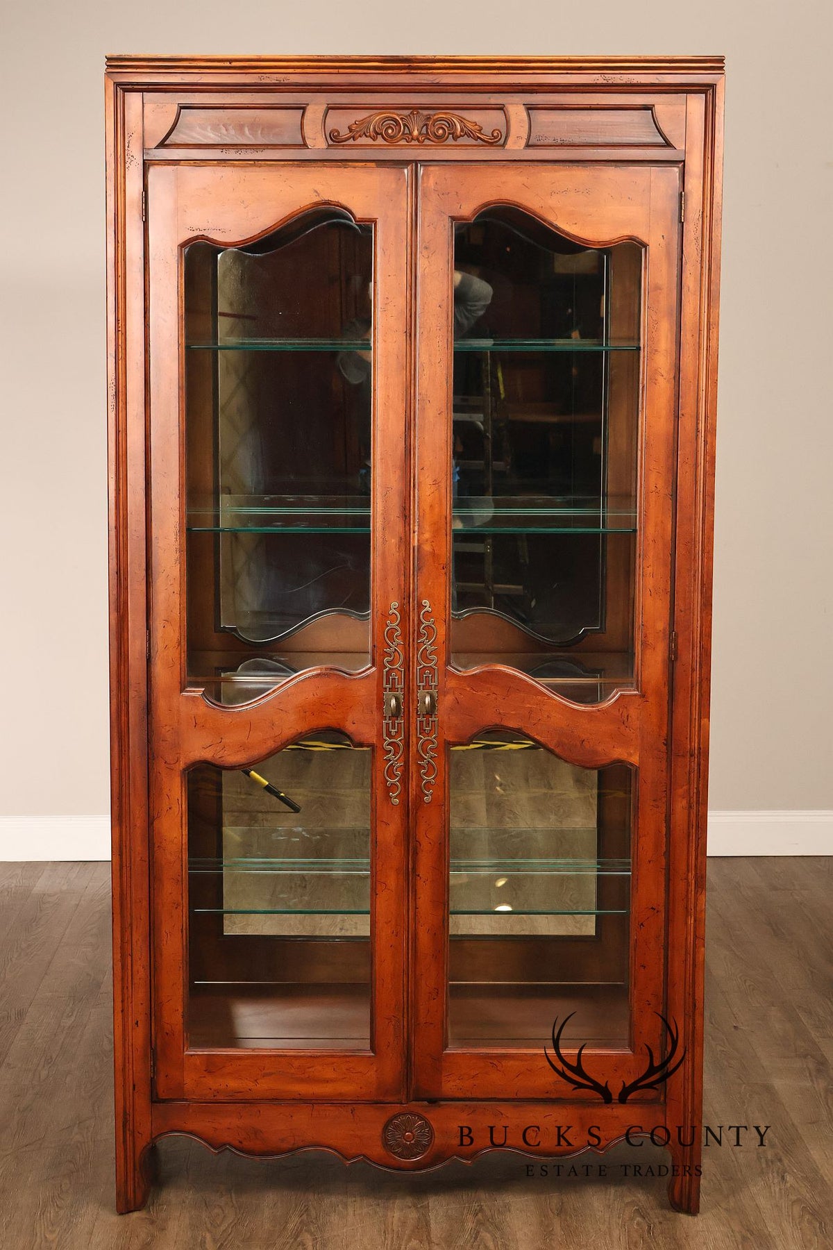 Hickory White Chateau Collection French Style Bunching Curio Cabinet
