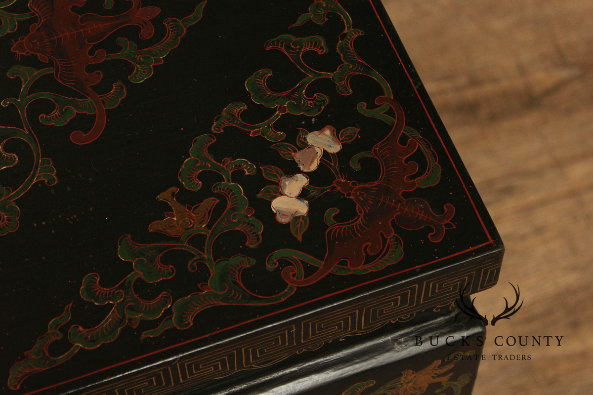 Vintage Asian Lacquered Coffee or Side Table