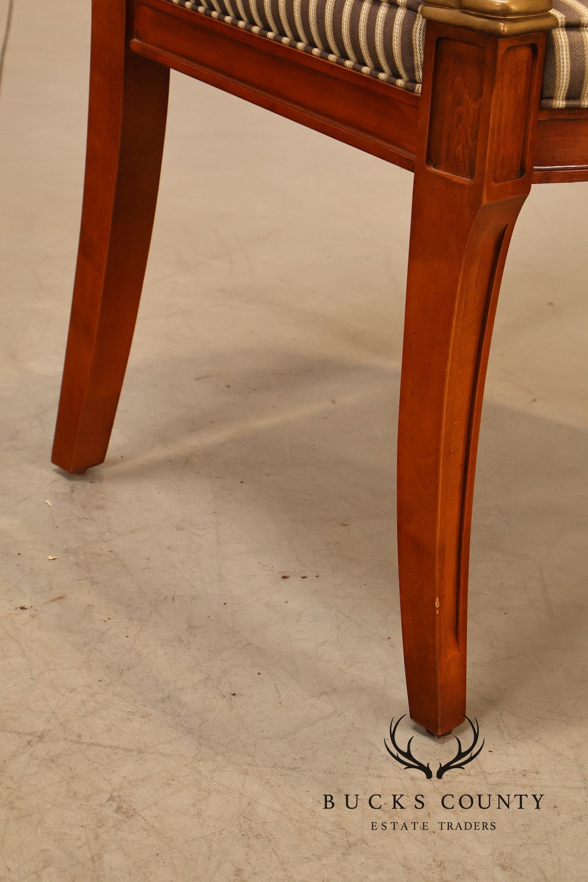 Century Furniture French Empire Style Dolphin Carved Armchair