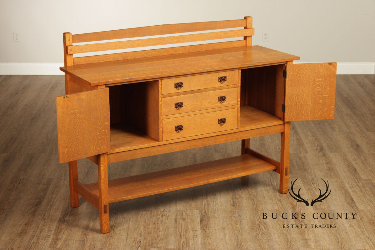 Warren Hile Studio Mission Oak Sideboard