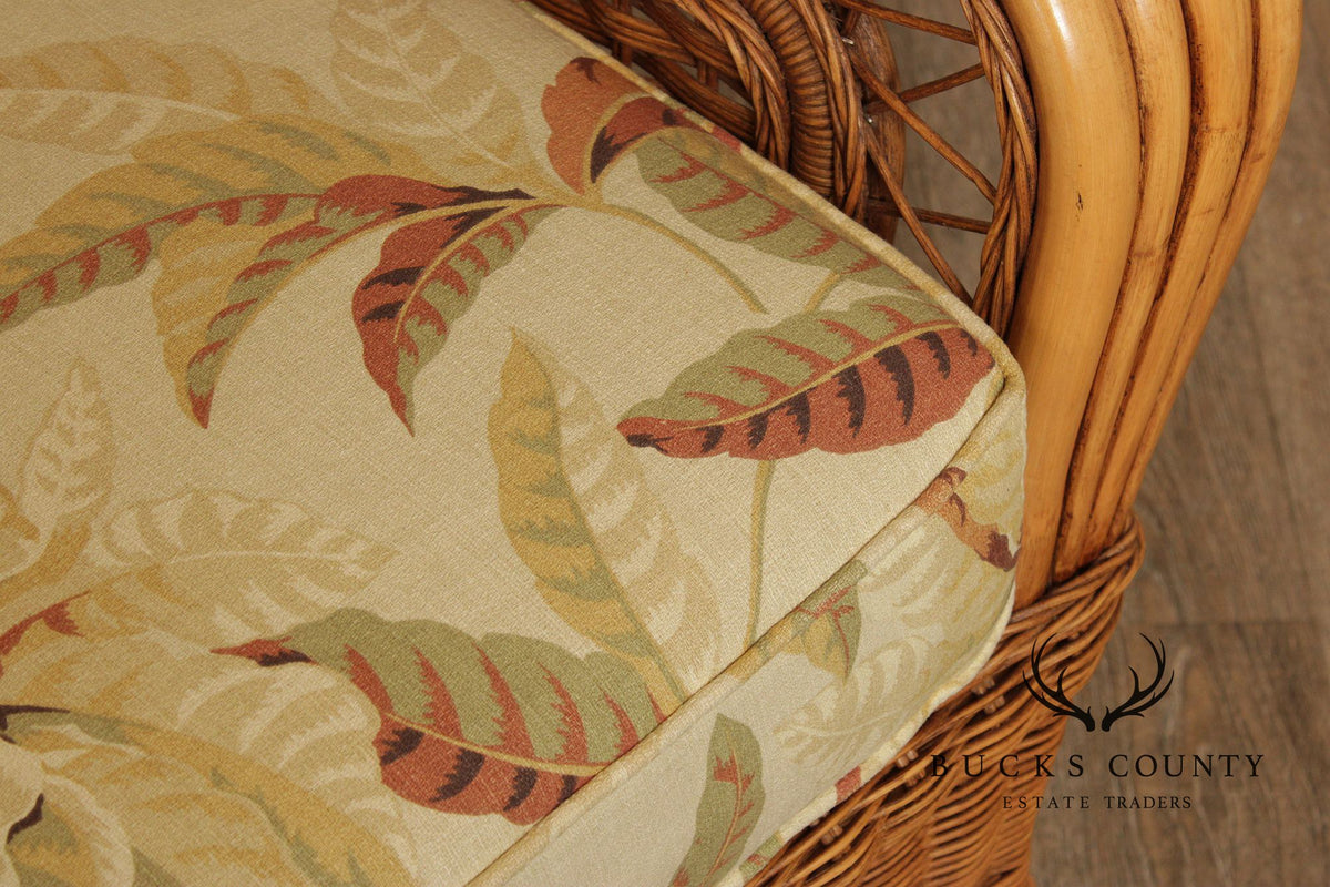 Braxton Culler Rattan and Wicker Loveseat