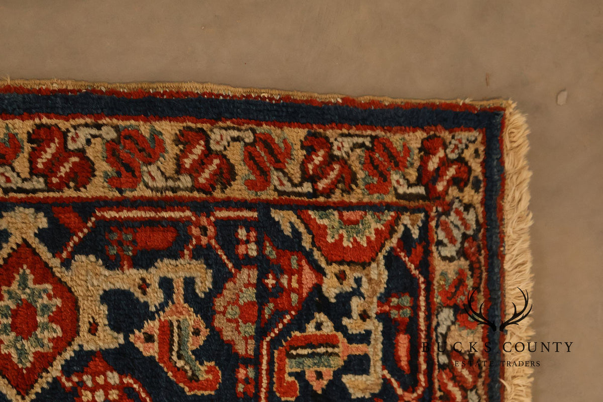 Antique Hand Knotted Persian Heriz Room Size Rug 12' X 15'
