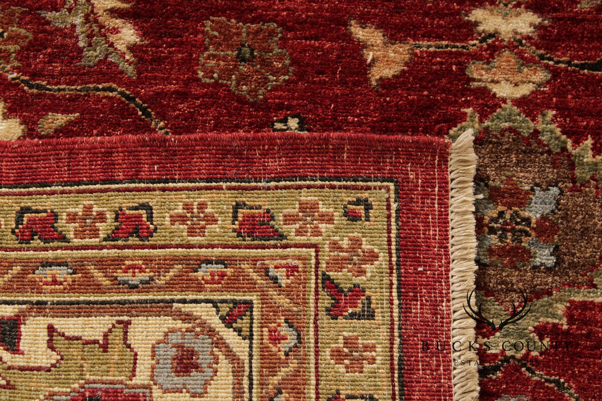 Persian Heriz Style Wool Area Rug With Red Field 8'x10'