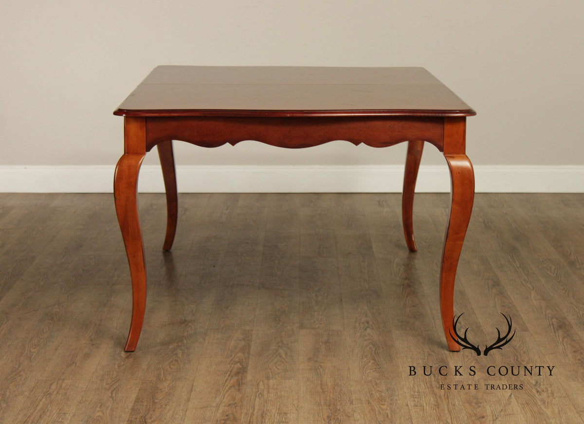HICKORY WHITE ITALIAN PROVINCIAL STYLE CHERRY CHATEAU EXTENDABLE DINING TABLE