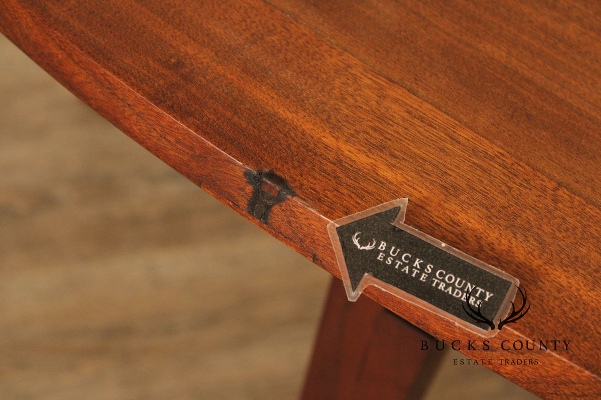 Vintage Walnut Federal Style Drop Leaf Gateleg Dining Table
