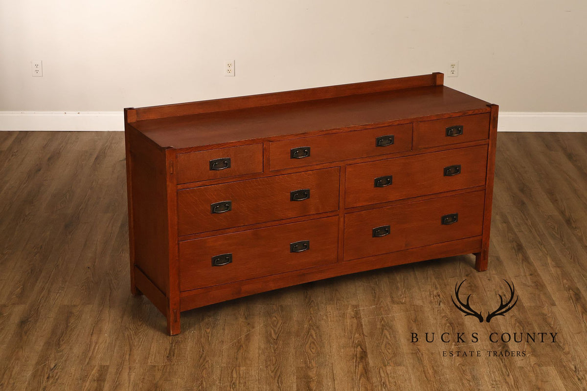 Stickley Mission Collection Oak Seven-Drawer Dresser