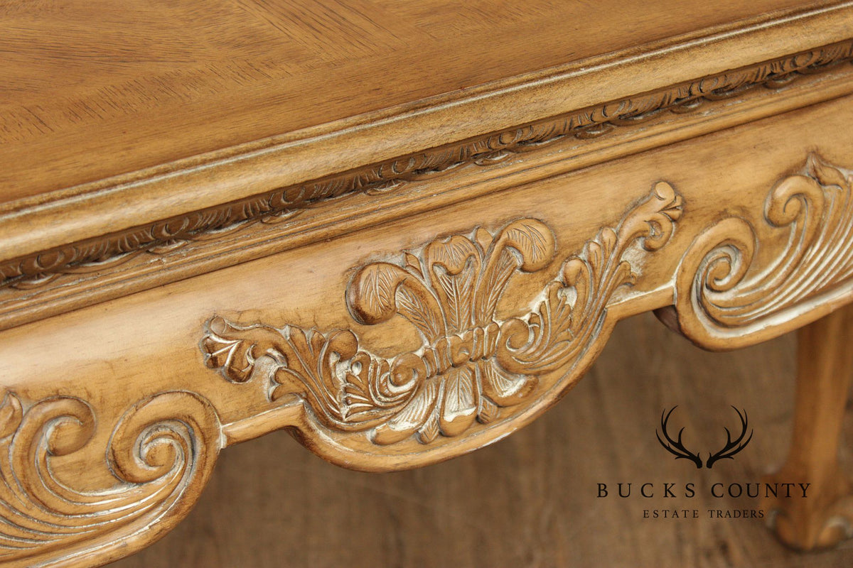 Chippendale Style Carved Console Sofa Table