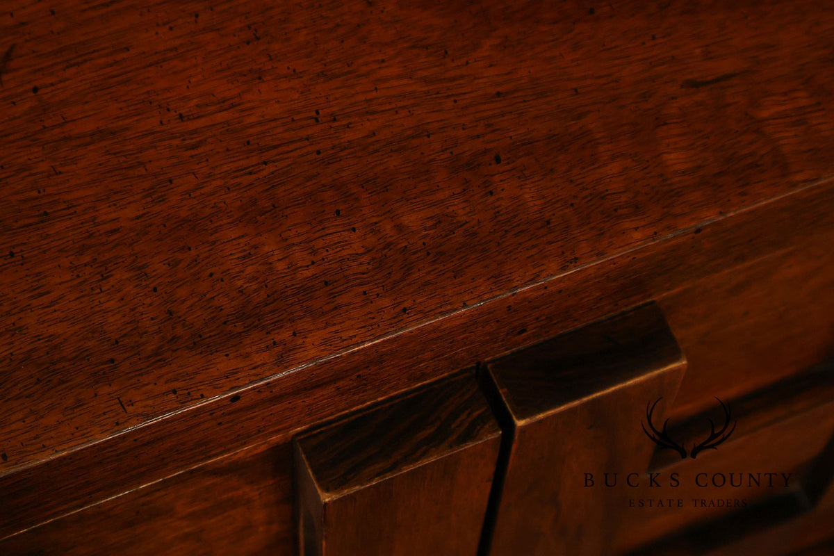 Vintage Lane Mid-Century Modern Brutalist Walnut Dresser