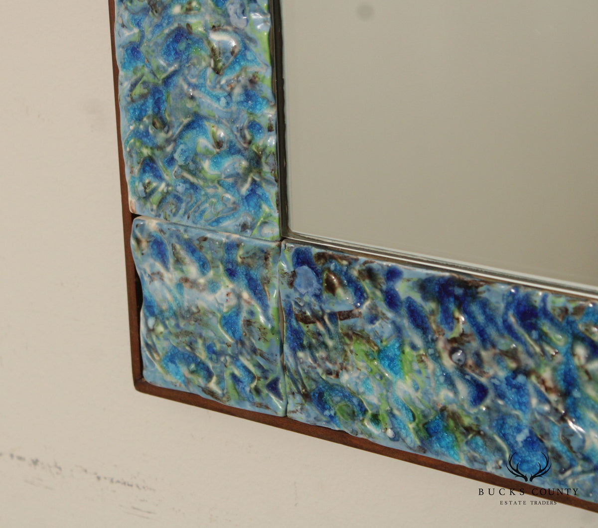 Mid Century Modern Tile Frame Wall Mirror