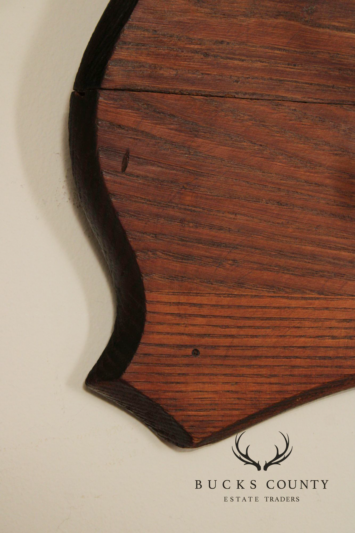 Antique Oak Wall-Mounted Coat Rack