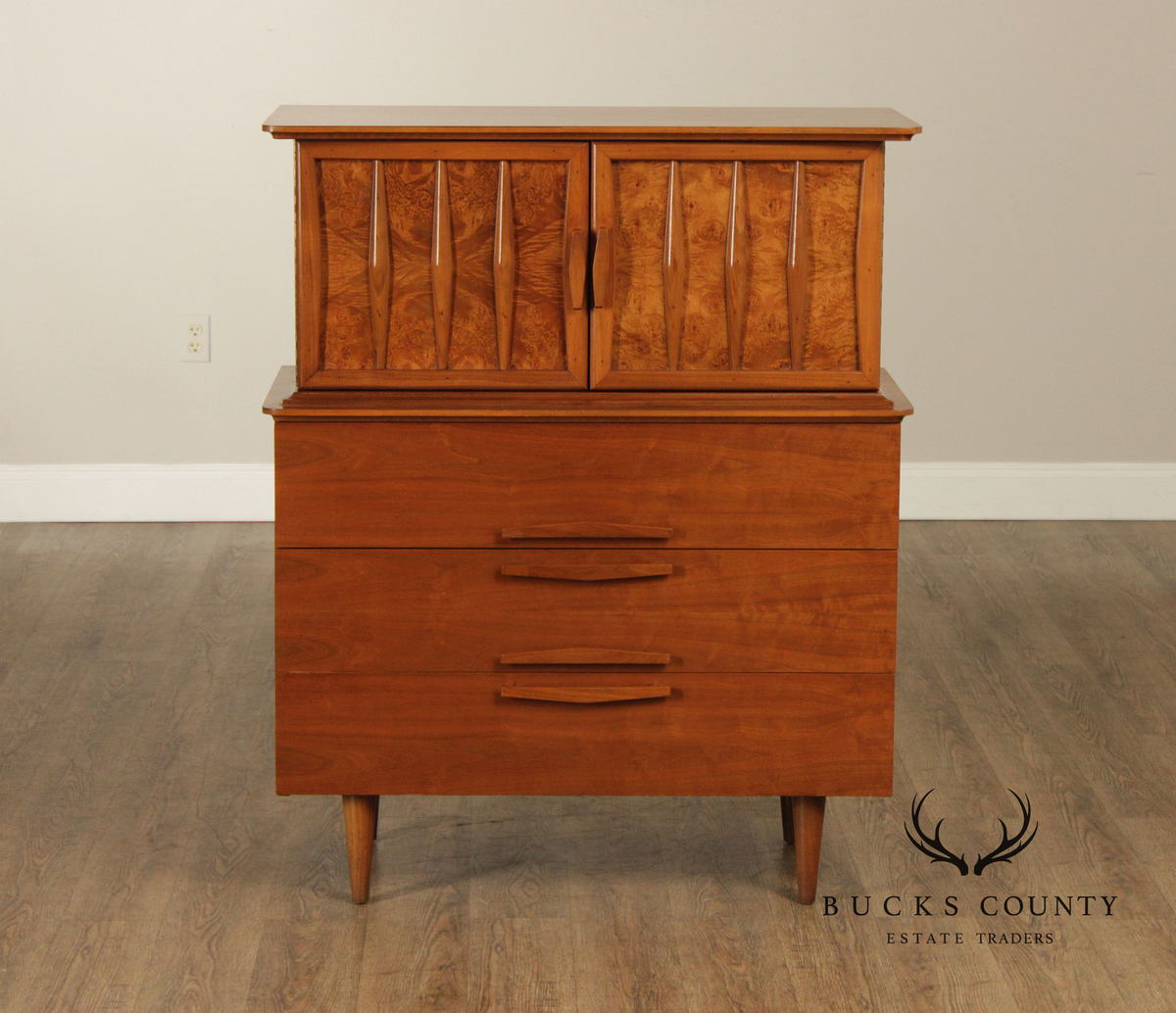 Mid Century Modern Walnut Gentleman's Chest