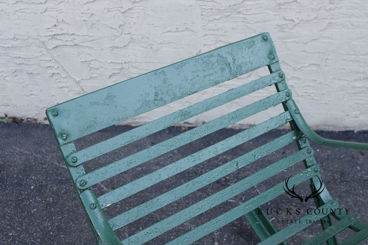 Antique Wrought Iron Outdoor Garden Rocking Chair
