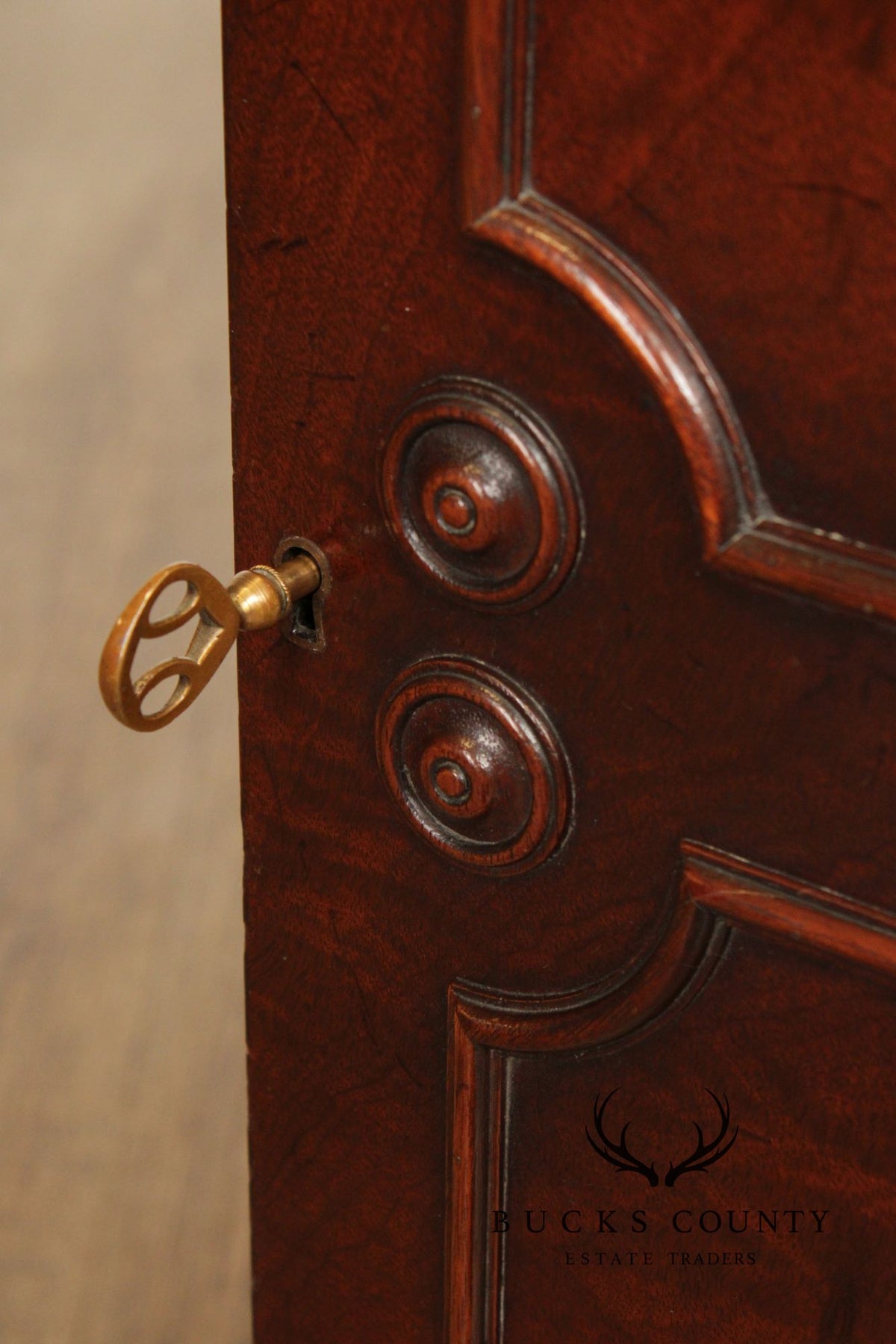 Georgian Style 1940's Custom Mahogany Silver Chest Cabinet
